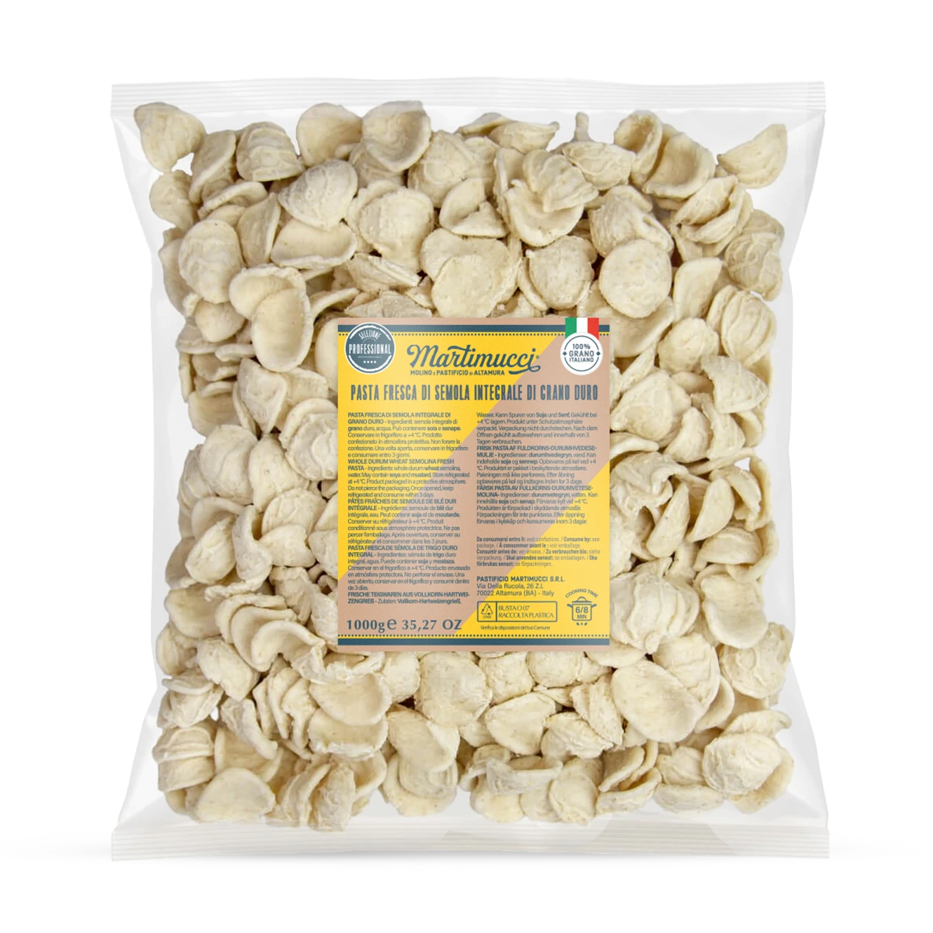 Orecchiette integrali Martimucci pasta fresca Linea Ho.Re.Ca. Integrale