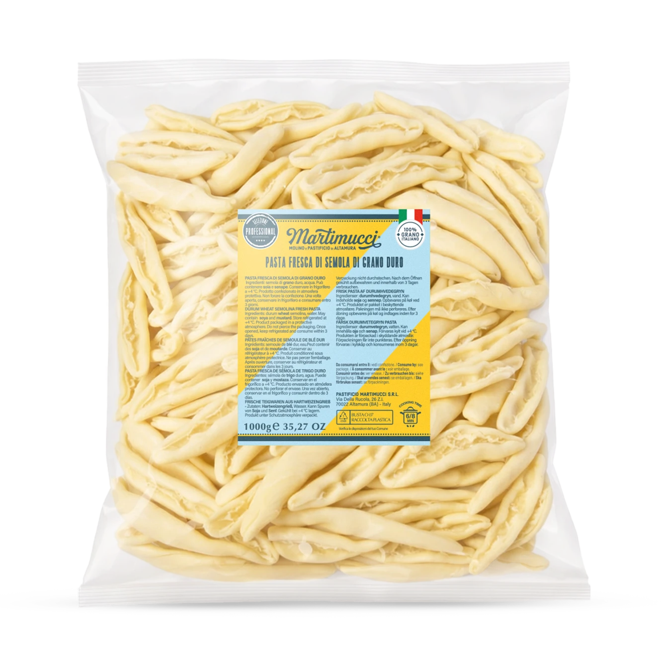 Capunti Martimucci pasta fresca Linea Ho.Re.Ca. Classica