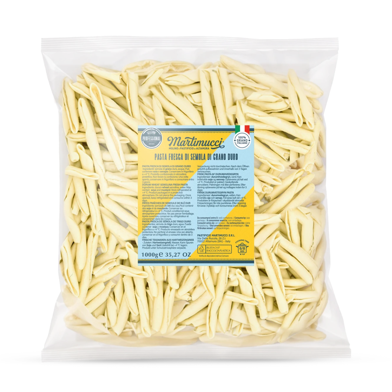 Maccheroncini Martimucci pasta fresca Linea Ho.Re.Ca. Classica