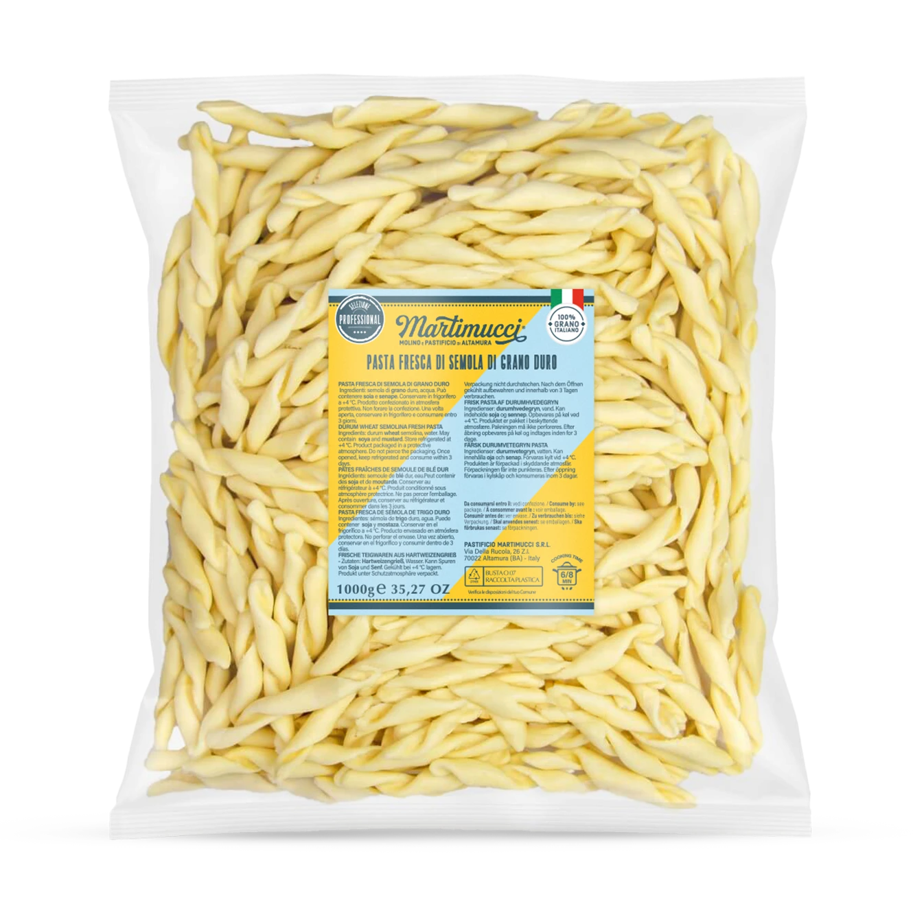 Strozzapreti Martimucci pasta fresca Linea Ho.Re.Ca. Classica