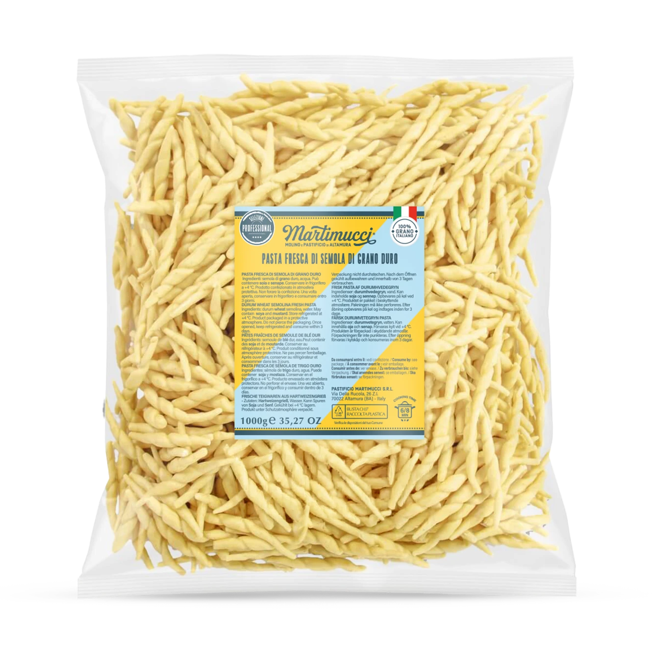 Trofie Martimucci pasta fresca Linea Ho.Re.Ca. Classica